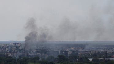 Smoke rises over Sievierodonetsk after a military strike, as Russia's attack on Ukraine continues, in Lysychansk, Luhansk region, Ukraine June 18, 2022. (File photo: Reuters)