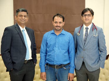 Mian Khan (centre) with Dr Dr. Vaibhav A. Gorde (Left) and Dr. Rahul Chaudhary (Right)