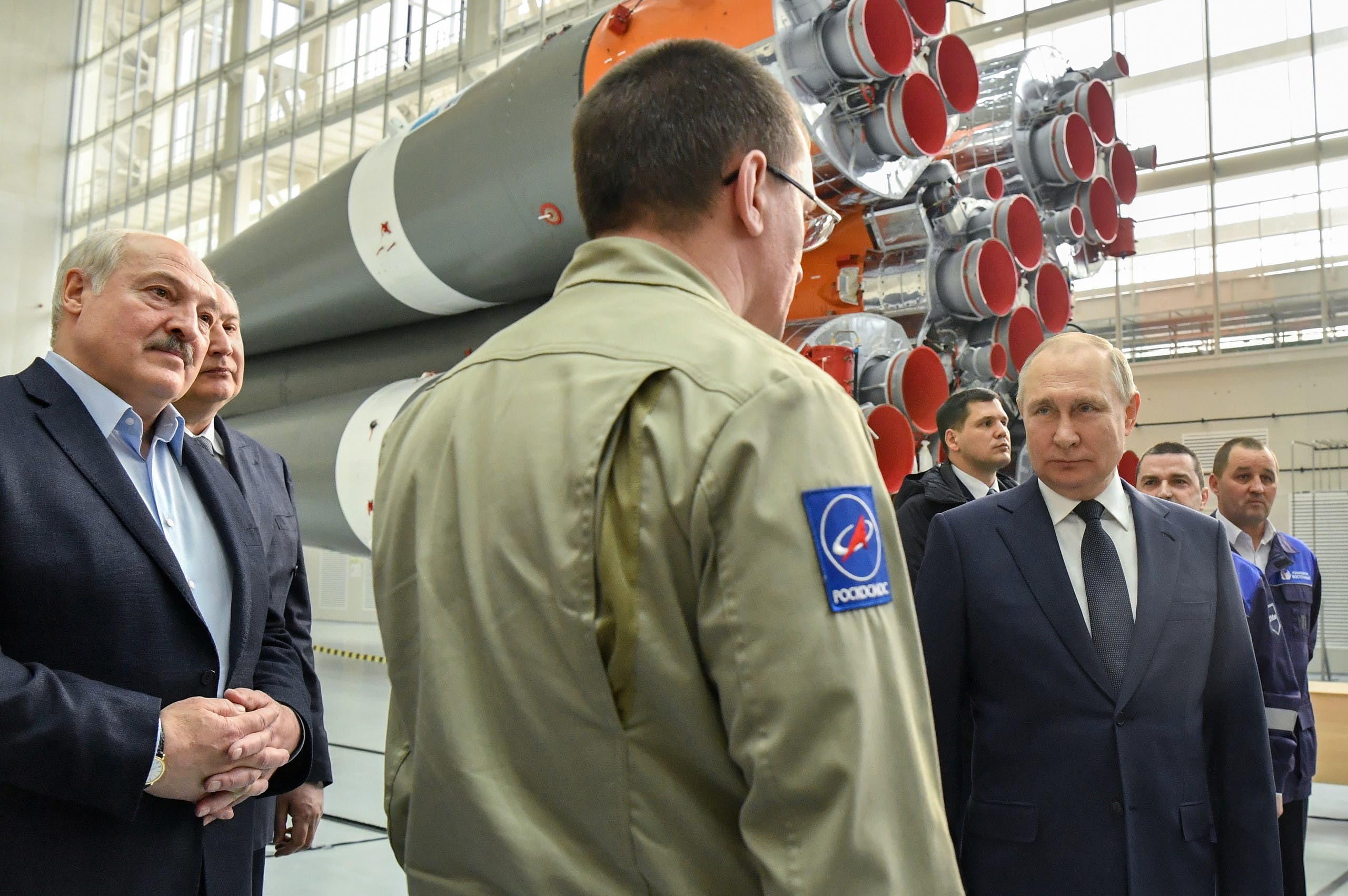بوتين ولوكاتشينكو يزوران منشأة للصواريخ في روسيا في أبريل الماضي