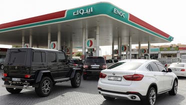 Motorists wait to fuel their vehicles with petrol at a gas station in Dubai, United Arab Emirates September 16, 2019. (Reuters)
