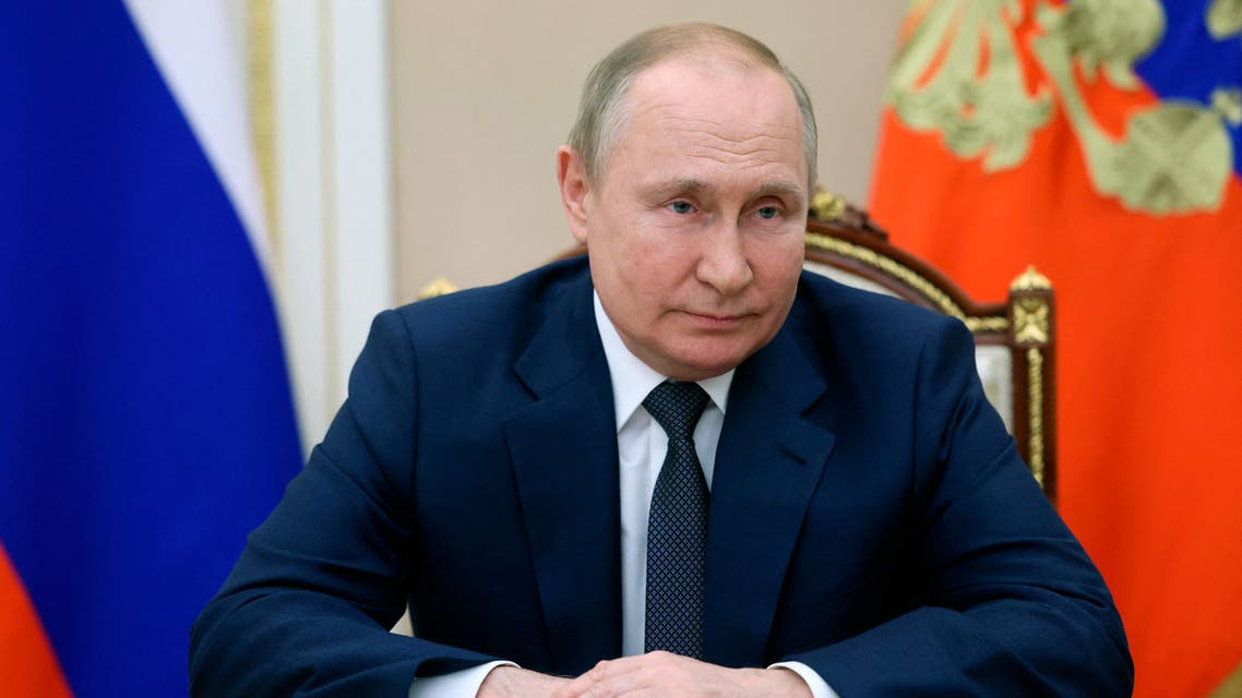 Russian President Vladimir Putin addresses participants of the IX Forum of Regions of Russia and Belarus, via video link in Moscow, Russia July 1, 2022. Sputnik/Mikhail Metzel/Kremlin via REUTERS ATTENTION EDITORS - THIS IMAGE WAS PROVIDED BY A THIRD PARTY.