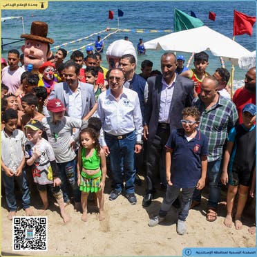 من افتتاح الشاطئ المخصص للمكفوفين في الاسكندرية