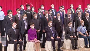 DAB lawmaker Steven Ho Chun-yin tests positive for COVID-19 after posing in photo with Xi Jinping. (Twitter)