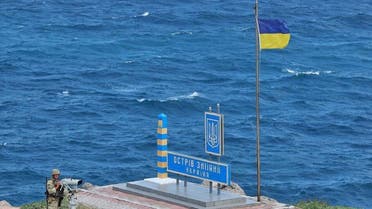 Ukraine’s national flag has been reinstalled on Snake Island. (Twitter)