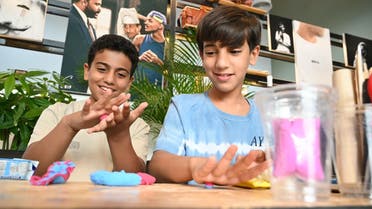 Clay modelling session for children at Warehouse 421 in Abu Dhabi as part of its summer program. (Supplied)