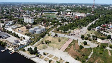 An aerial view shows the city of Kherson on May 20, 2022, amid the ongoing Russian military action in Ukraine. (AFP)