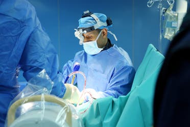 Dr. Firas M. Husban performing the VBT surgery at Burjeeel Hospital, Dubai. (Supplied)