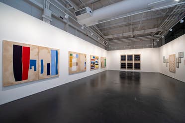 Installation view of ‘The Weft in Pencil,’ at Warehouse421 in Abu Dhabi. (Courtesy: Warehouse421)