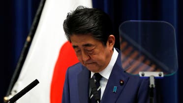 Japan's Prime Minister Shinzo Abe attends a news conference on coronavirus at his official residence in Tokyo, Japan February 29, 2020. (Reuters)