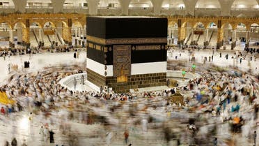 An aerial view shows the Grand Mosque during the annual Hajj pilgrimage, in the holy city of Mecca, Saudi Arabia, on July 10, 2022. (Reuters)