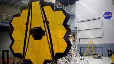 The James Webb Space Telescope Mirror is seen during a media unveiling at NASA’s Goddard Space Flight Center at Greenbelt, Maryland November 2, 2016. (Reuters)