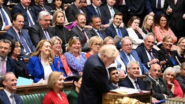 Members of the Conservative Party react as British Prime Minister Boris Johnson speaks at the House of Commons, in London, Britain, June 8, 2022. (File photo: Reuters)