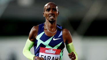 Britain's Mo Farah reacts after the Men's 10,000m at British Athletic Championships on June 25, 2021. (Reuters)