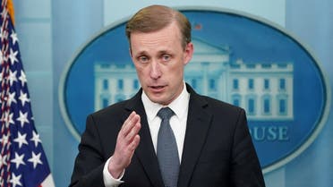 National Security Advisor Jake Sullivan speaks to reporters during a press briefing at the White House, July 11, 2022. (Reuters)