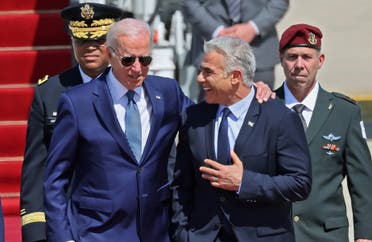 Yair Lapid and Joe Biden in Israel