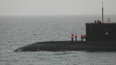 A drone is launched from an Iranian submarine in the Indian ocean, Iran, in this handout image obtained on July 15, 2022. (Reuters)