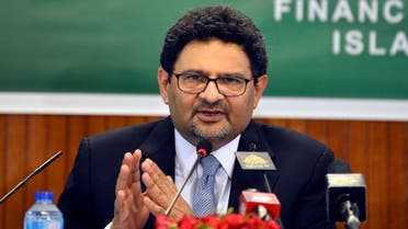 Pakistan’s Finance Minister Miftah Ismail speaks during the launch ceremony of ‘Economy Survey 2021-22’ in Islamabad on June 9, 2022. (AFP)