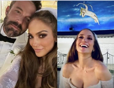 Jennifer Lopez and Ben Affleck's wedding. (Screengrab)