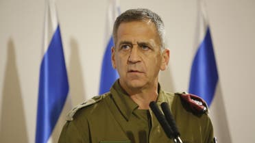 Israeli Army Chief of Staff, Lieutenant General Aviv Kochavi, address the media at the Defence Ministry in Tel Aviv on November 12, 2019. / AFP / GIL COHEN-MAGEN