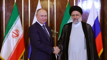 Iranian President Ebrahim Raisi meets with Russian President Vladimir Putin in Tehran, Iran, July 19, 2022. President Website/WANA (West Asia News Agency)/Handout via REUTERS ATTENTION EDITORS - THIS IMAGE HAS BEEN SUPPLIED BY A THIRD PARTY.