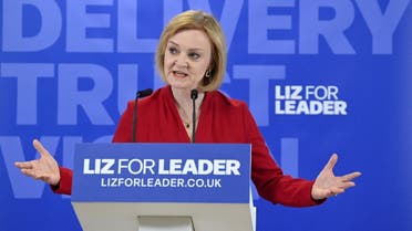 British Foreign Secretary and Conservative leadership campaign candidate Liz Truss speaks during her campaign launch event, in London, Britain, on  July 14, 2022. (Reuters)