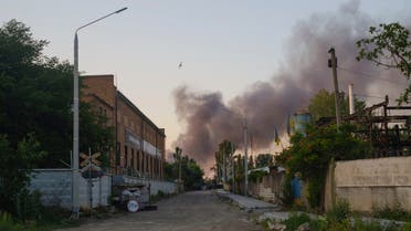 Smoke rises after Russian shelling in Mykolaiv, Ukraine, Saturday, June 18, 2022. (AP Photo/George Ivanchenko)