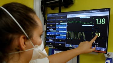 A nurse checks a monitor at the emergency department of the Lenval Children's Hospital in Nice, France, June 20, 2022. (Reuters)