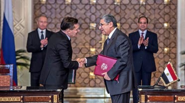 Egypt and Russia signed a final contract for the building of Egypt's first nuclear power plant, during a visit to Cairo by Russian President Putin on December 11, 2017. (File photo: AFP)