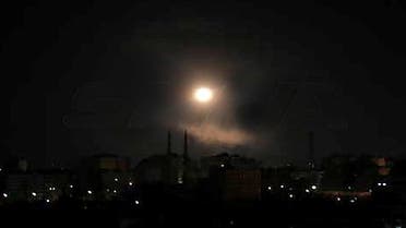 A handout picture released by the official Syrian Arab News Agency (SANA) on August 20, 2021 shows a light spot over the capital Damascus late on August 19, 2021. (File photo: AFP)