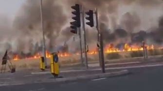 فيديو من بريطانيا.. نار تلتهم الشجر ودخان يعانق السماء