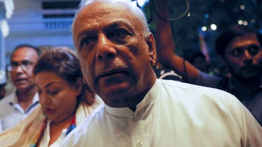 Dinesh Gunawardena, Leader of the House of Parliament arrives at a Buddhist temple as he waits for Ranil Wickremesinghe who has been elected as the Eighth Executive President under the Constitution, amid the country's economic crisis, in Colombo, Sri Lanka July 20, 2022. (File photo: Reuters)