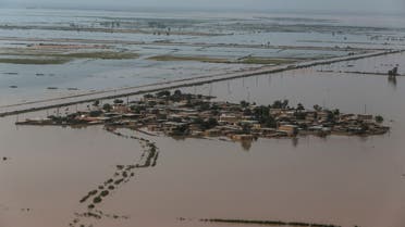 An aerial view of flooding in Khuzestan province, Iran, April 5, 2019. Picture taken April 5, 2019. (File photo: Reuters)