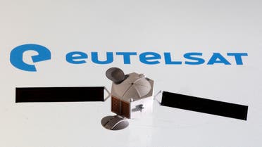 A satellite model is placed on Eutelsat logo in this picture illustration taken April 4, 2022. (File Photo: Reuters)