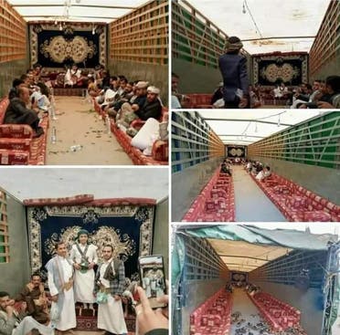 من الشاحنة التي تحولت لقاعة عرس