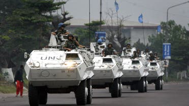 United Nations peacekeeping troops patrol the streets in armoured personnel carriers on election day in Democratic Republic of Congo's capital Kinshasa July 30, 2006. (File photo: Reuters)
