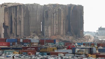 Part of Beirut port silos, damaged in 2020 blast, collapses