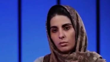 صورة سبيدة رشنو خلال الاعتراف القسري الذي بثه التلفزيون الحكومي الإيراني