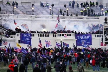 Violent insurrectionists, loyal to President Donald Trump, storm the Capitol in Washington on Jan. 6, 2021. (AP)