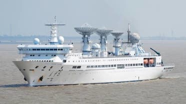 The Yuan Wang 5 which India claims is a Chinese spy ship.  (Twitter)
