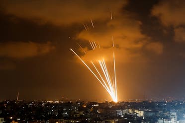 Rockets are fired by Palestinian militants into Israel, amid Israeli-Palestinian fighting, in Gaza City August 5, 2022. (Reuters)