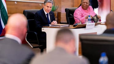 South Africa's Foreign Minister Naledi Pandor and U.S. Secretary of State Antony Blinken attend a strategic dialogue opening session meeting at the South African Department of International Relations and Cooperation in Pretoria, South Africa, August 8, 2022. (Reuters)