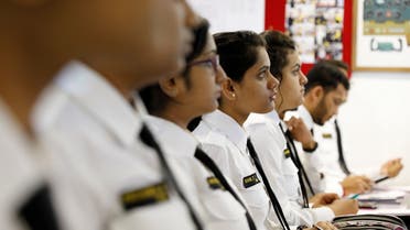 Female students attend a class at the Bombay Flying Club's College of Aviation in Mumbai, India. (Reuters)