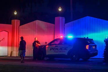 سيارة شرطة خارج مقر إقامة دونالد ترمب في فلوريدا يوم 8 أغسطس (فرانس برس)