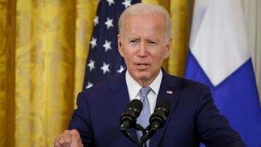 President Joe Biden speaks before signing the agreement for Finland and Sweden to be included in the North Atlantic Treaty Organization (NATO) in the East Room of the White House on August 09, 2022 in Washington, DC. (AFP)