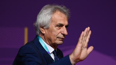 In this file photo taken on April 01, 2022 Morocco's Bosnian coach Vahid Halilhodzic arrives for the draw for the 2022 World Cup in Qatar at the Doha Exhibition and Convention Center. (AFP)