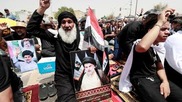 من تظاهرات الصدريين في بغداد