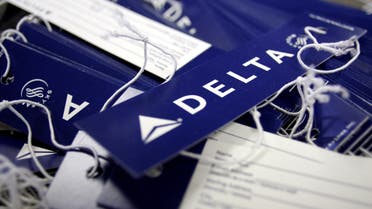  Delta airline name tags are seen at Delta terminal in JFK Airport in New York, July 30, 2008. (File photo: Reuters)