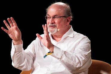 The writer Salman Rushdie interviewed during Heartland Festival in Kvaerndrup, Denmark June 2, 2018.