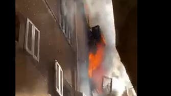 أول فيديو من الداخل.. شاهد لحظة اندلاع حريق كنيسة إمبابة