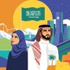 دو مشترکہ نعروں پر مشتمل سعودی عرب کے 92ویں قومی دن کی شناخت کا آغاز